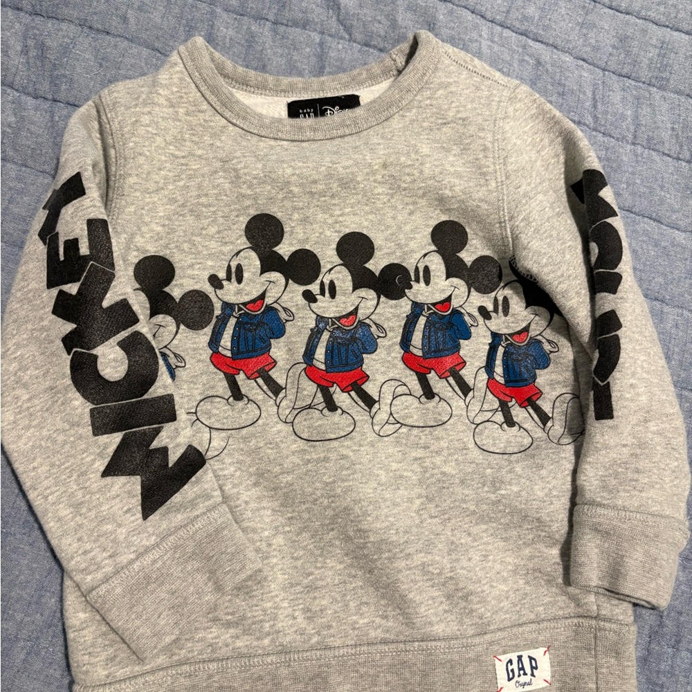 Disney x Gap Gray Mickey Mouse Sweatshirt for Kids